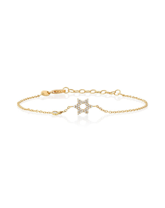 Star of David Diamond Bracelet