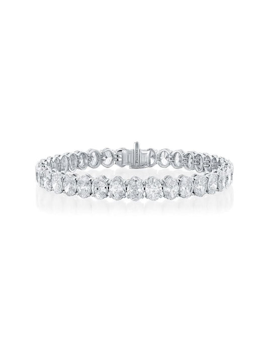 Oval-Cut Diamond Tennis Bracelet