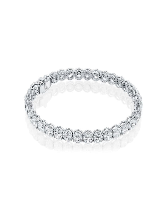 Oval-Cut Diamond Tennis Bracelet