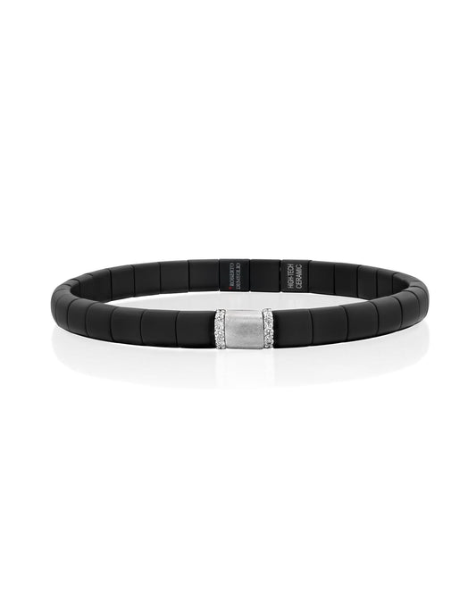 Roberto Demeglio Bracelet Set with White Gold Elemnt and Diamonds 