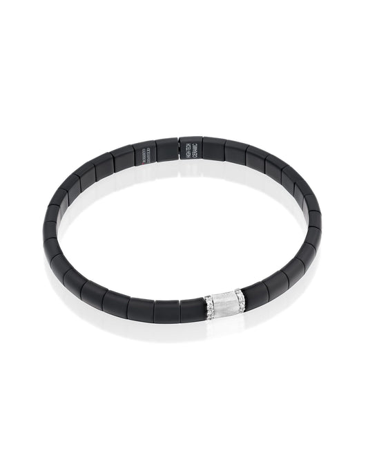 Roberto Demeglio Bracelet Set with White Gold Elemnt and Diamonds 