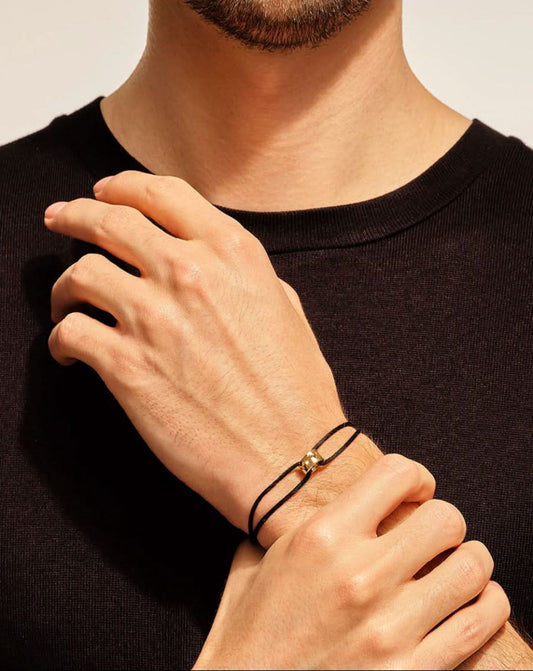 Akillis cord bracelet in yellow gold