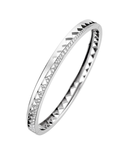 Akillis bangle set with diamonds in white gold