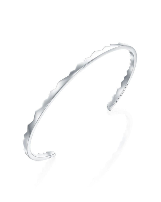 Akillis open bracelet in white gold