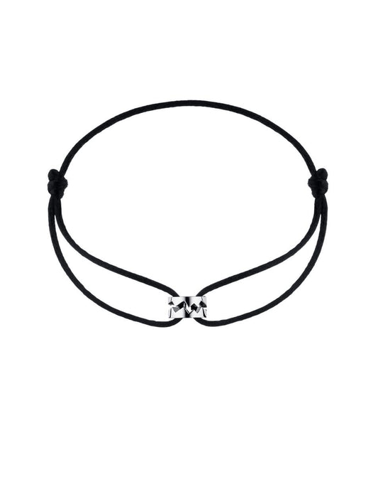 Akillis cord bracelet in white gold