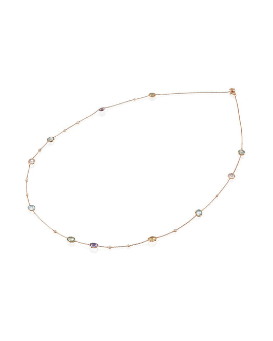 שרשרת Diamond Streams משובצת 11 אבני חן