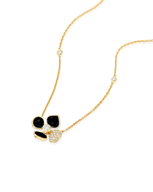 שרשרת ויולטו שיין צבעוני אמייל שחור