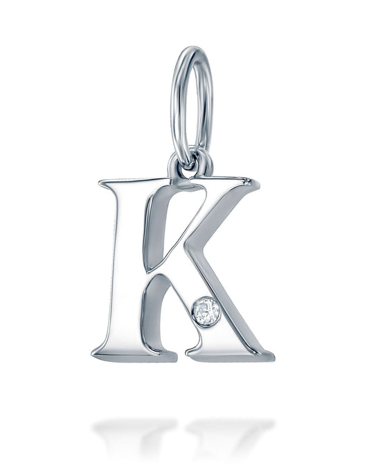 תליון אות K משובץ יהלום